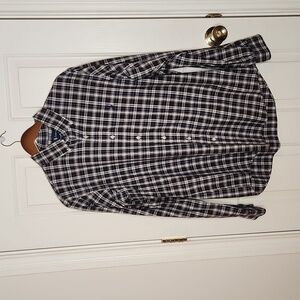 Ralph Lauren Blue Green Red White Plaid Button Down Shirt Size L